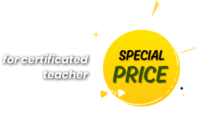 Special price for certificated teacher